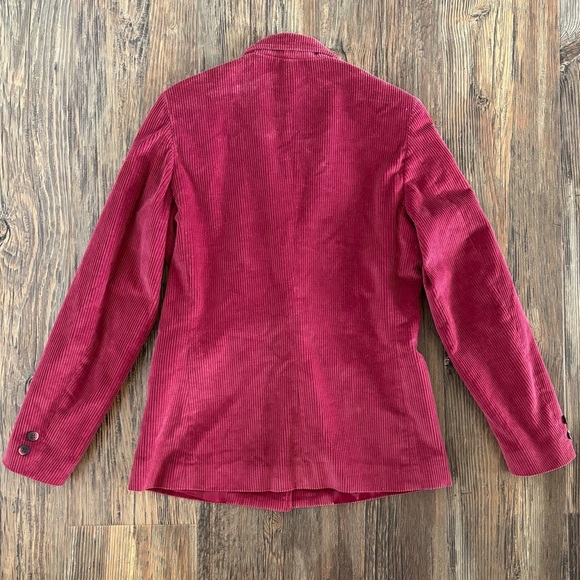 Vtg Worthington Corduroy Blazer Jacket Womens 10 Mauve Pockets Career Preppy - Picture 3 of 11